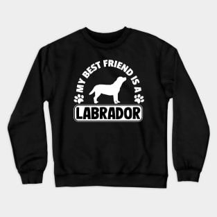 My Best Friend Is A Labrador T-Shirt Gift Mom Dad Crewneck Sweatshirt